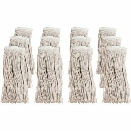 BSC PREFERRED Genuine Joe Mop Head Refill, f/ Saddle/Jaw Type Handle, 24 oz., WE, 12PK GJO48260CT